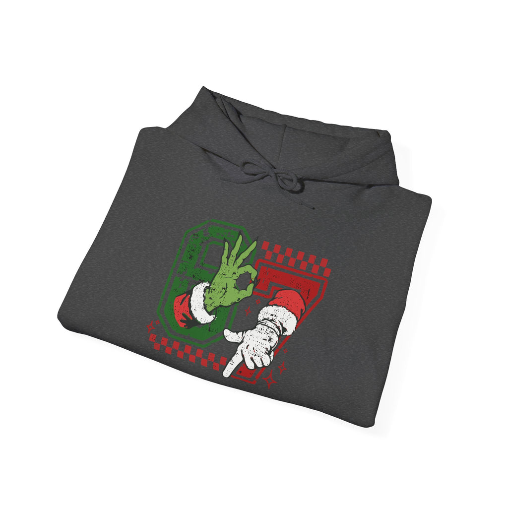 Christmas Racing Santa Hoodie - Retro 97 Holiday Graphic Sweatshirt