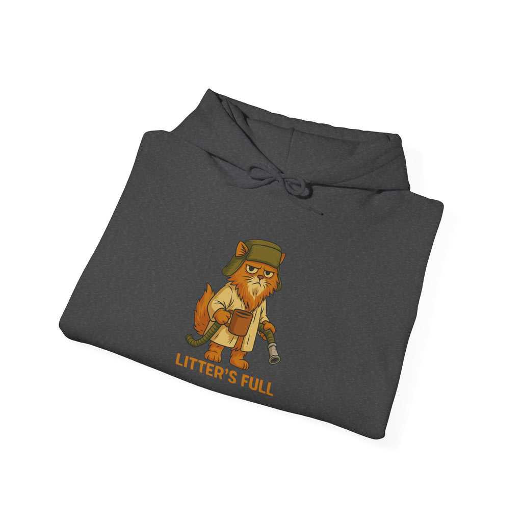 Hoodie — Cute Fox Chef Illustration "Litter's Full" Cozy Pullover