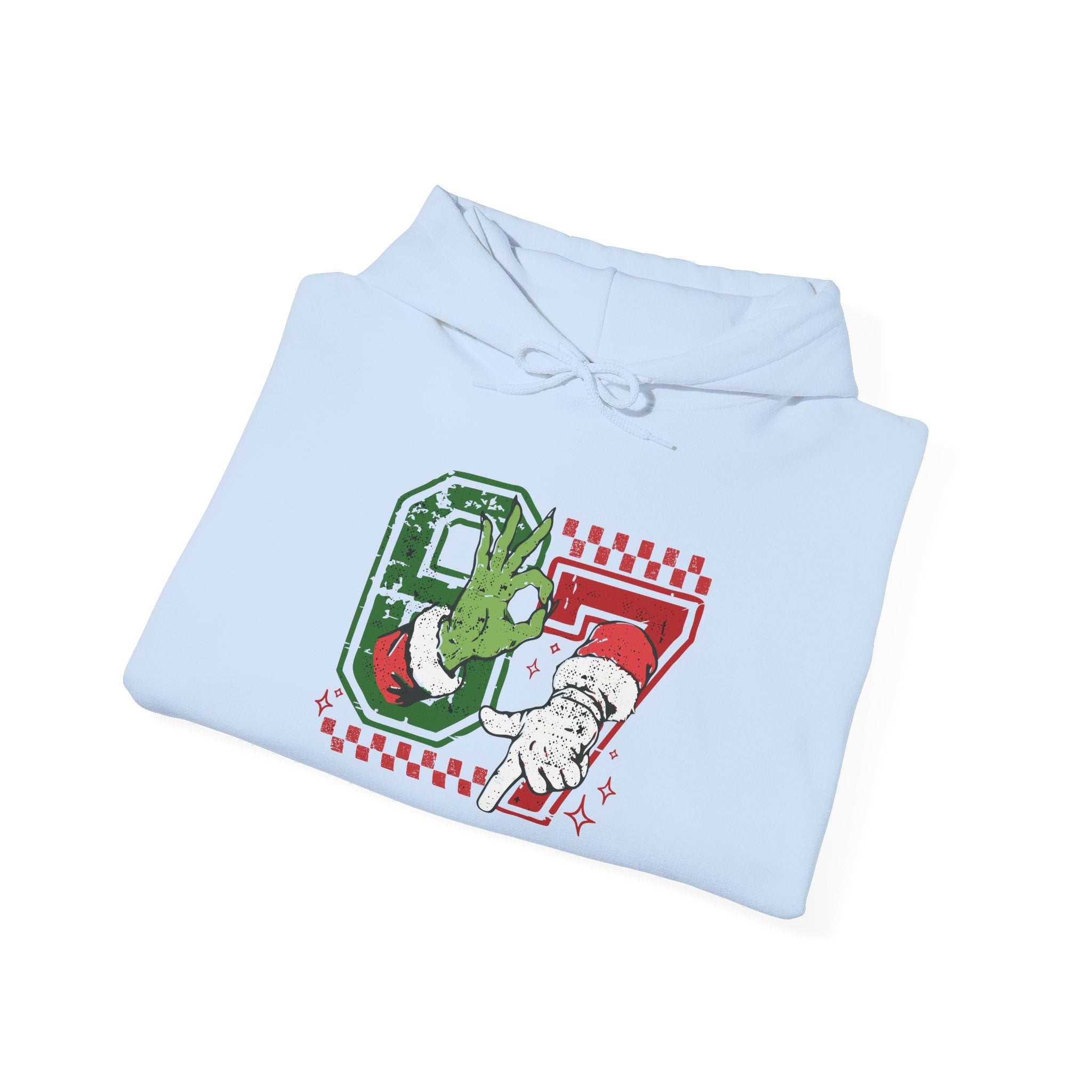 Christmas Racing Santa Hoodie - Retro 97 Holiday Graphic Sweatshirt