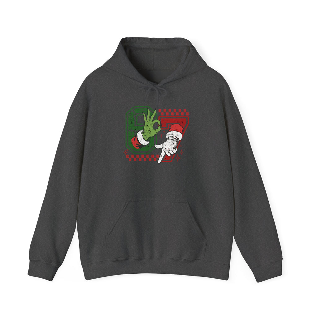 Christmas Racing Santa Hoodie - Retro 97 Holiday Graphic Sweatshirt