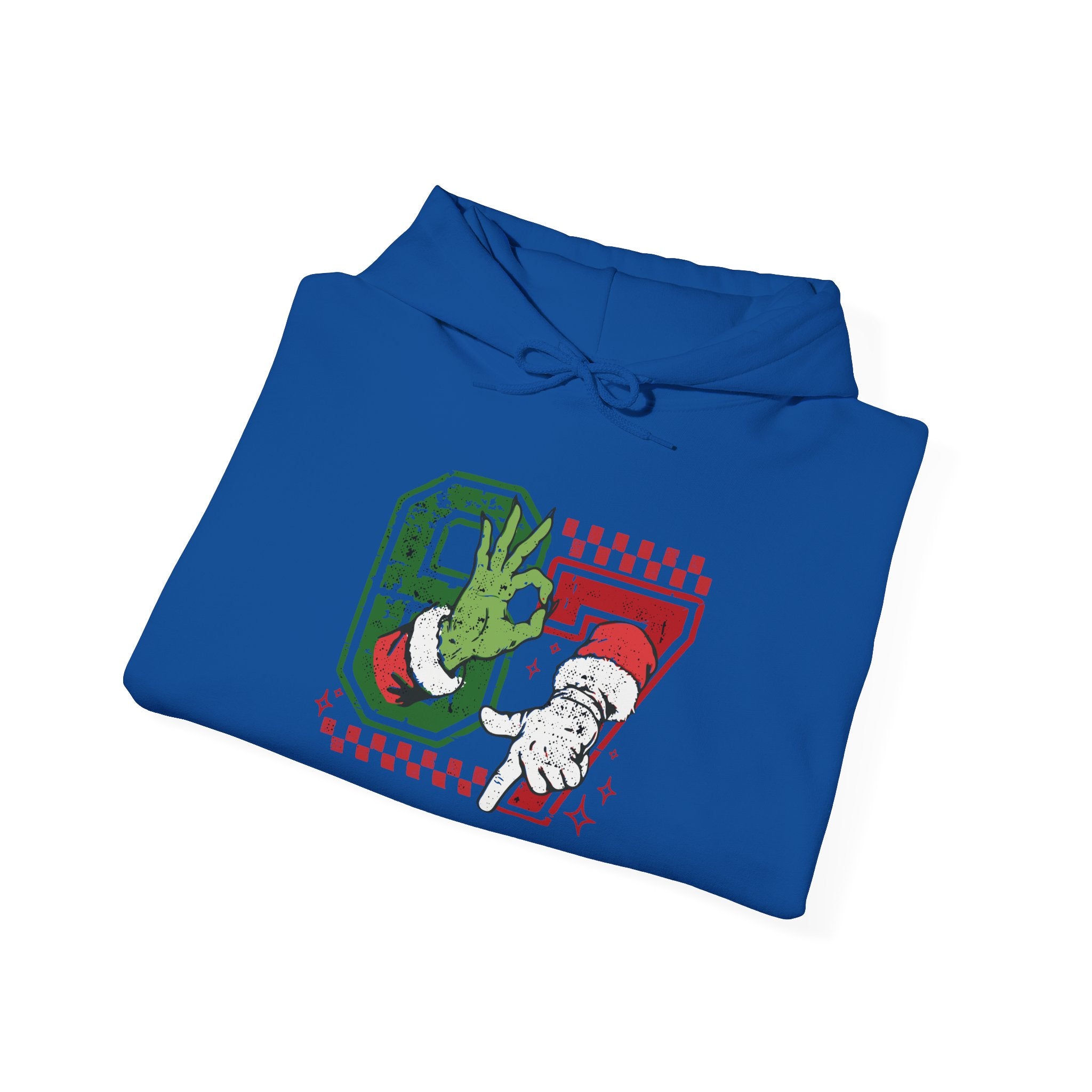 Christmas Racing Santa Hoodie - Retro 97 Holiday Graphic Sweatshirt