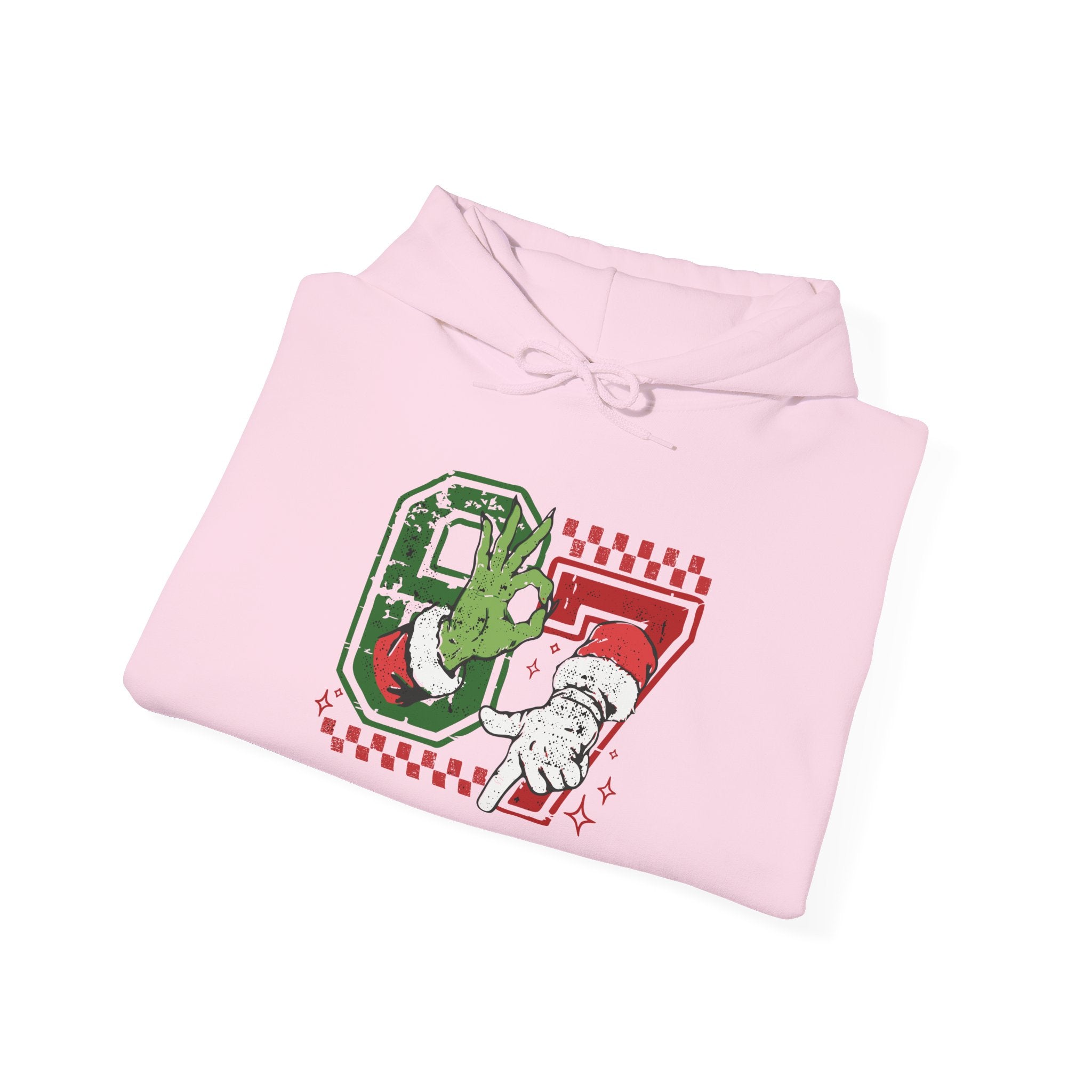 Christmas Racing Santa Hoodie - Retro 97 Holiday Graphic Sweatshirt