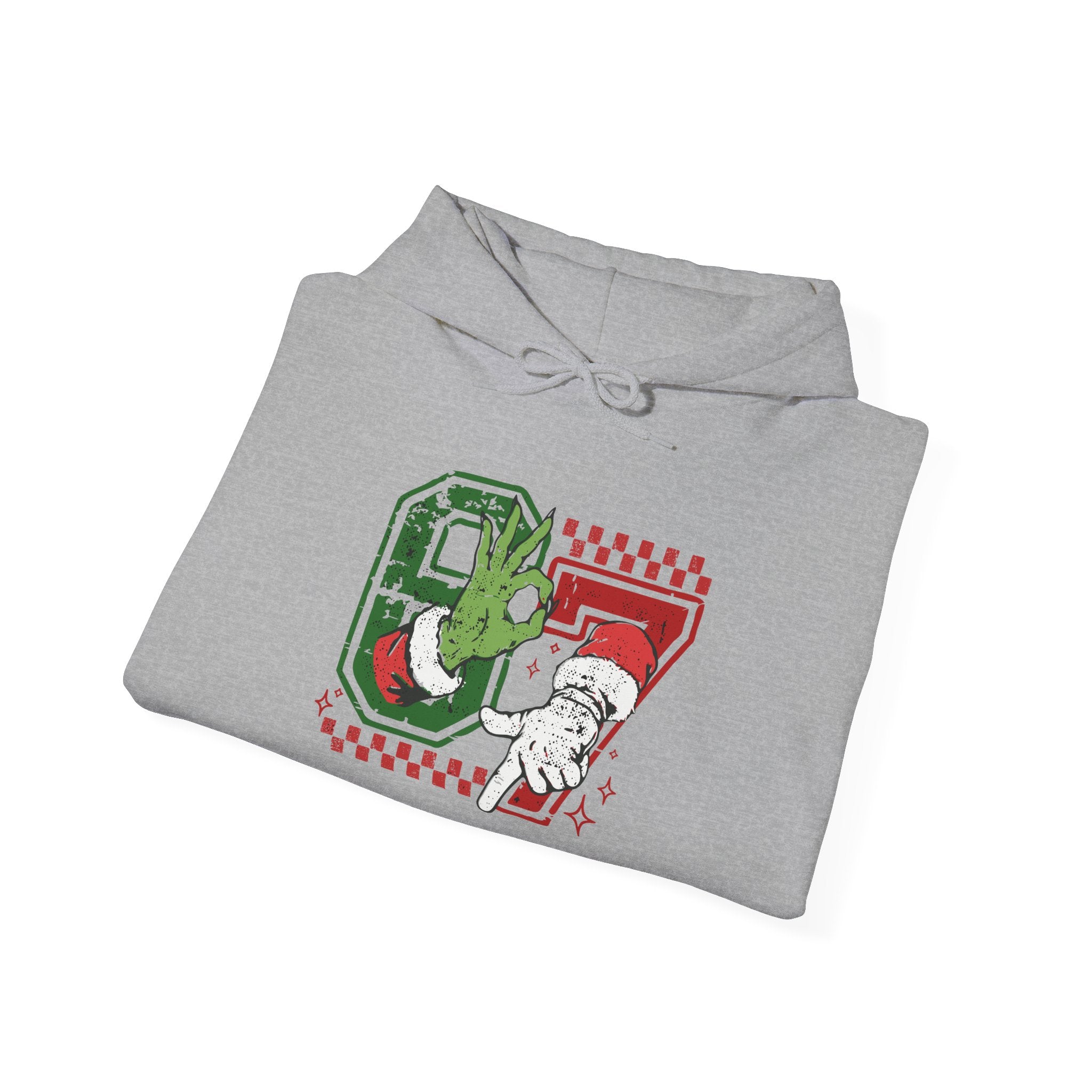 Christmas Racing Santa Hoodie - Retro 97 Holiday Graphic Sweatshirt