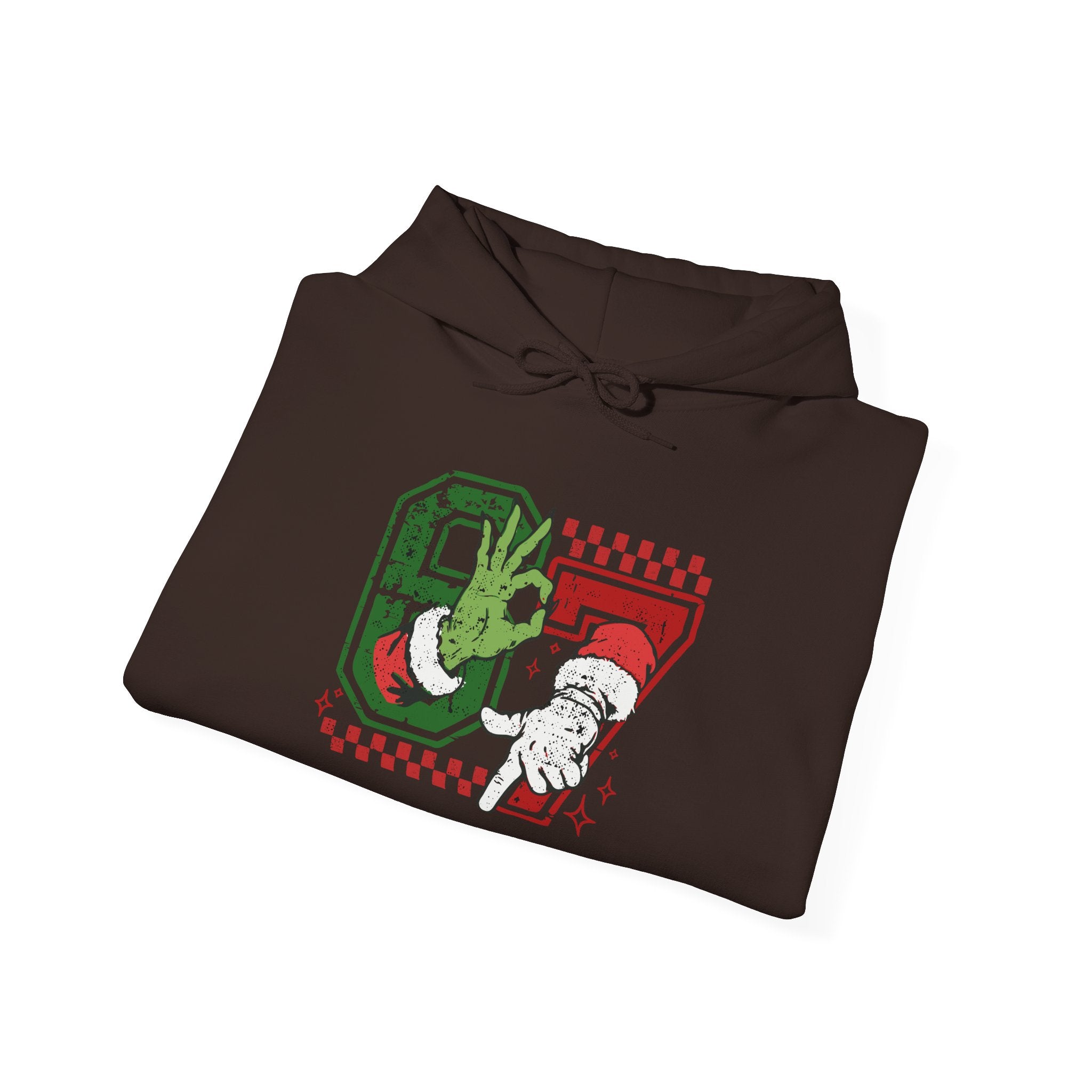 Christmas Racing Santa Hoodie - Retro 97 Holiday Graphic Sweatshirt