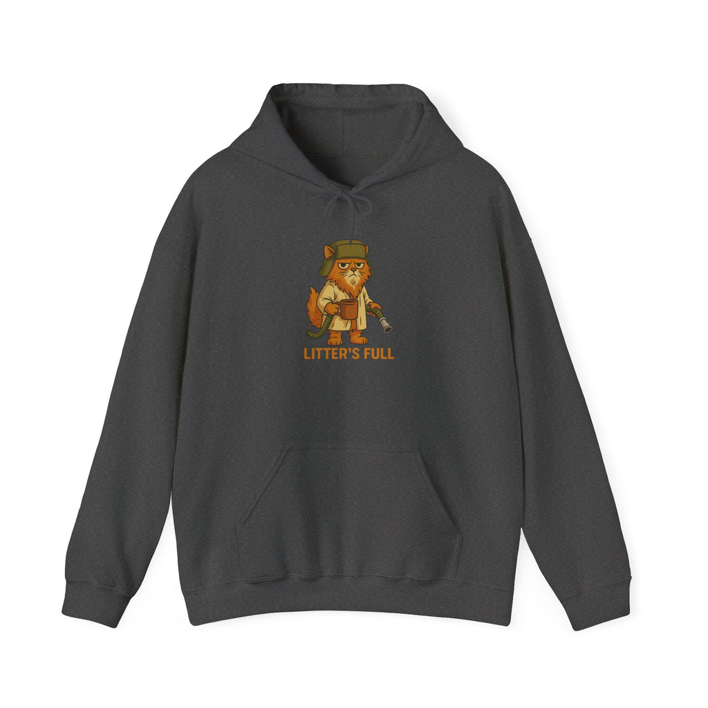 Hoodie — Cute Fox Chef Illustration "Litter's Full" Cozy Pullover