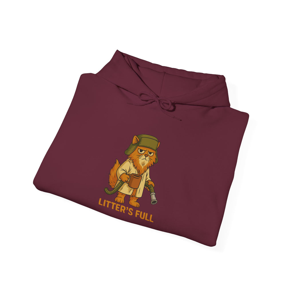 Hoodie — Cute Fox Chef Illustration "Litter's Full" Cozy Pullover