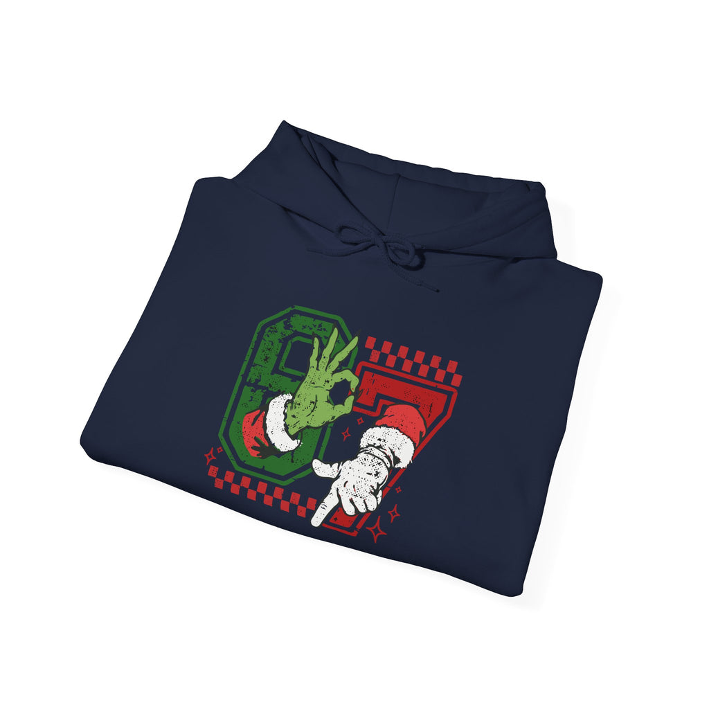 Christmas Racing Santa Hoodie - Retro 97 Holiday Graphic Sweatshirt