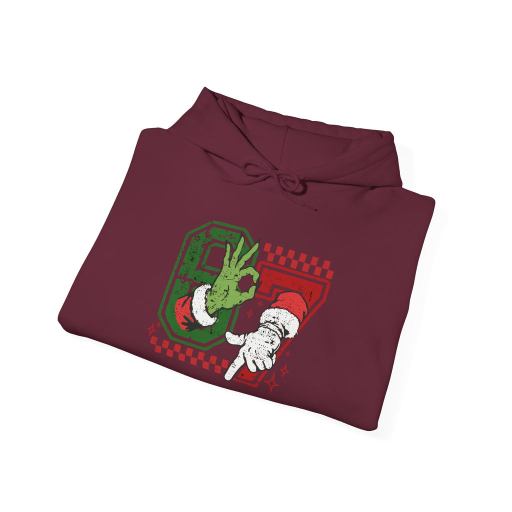 Christmas Racing Santa Hoodie - Retro 97 Holiday Graphic Sweatshirt