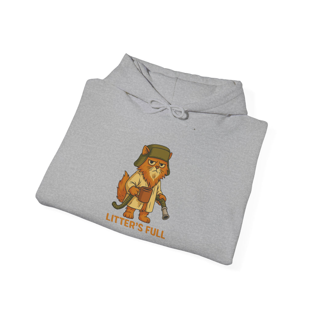 Hoodie — Cute Fox Chef Illustration "Litter's Full" Cozy Pullover