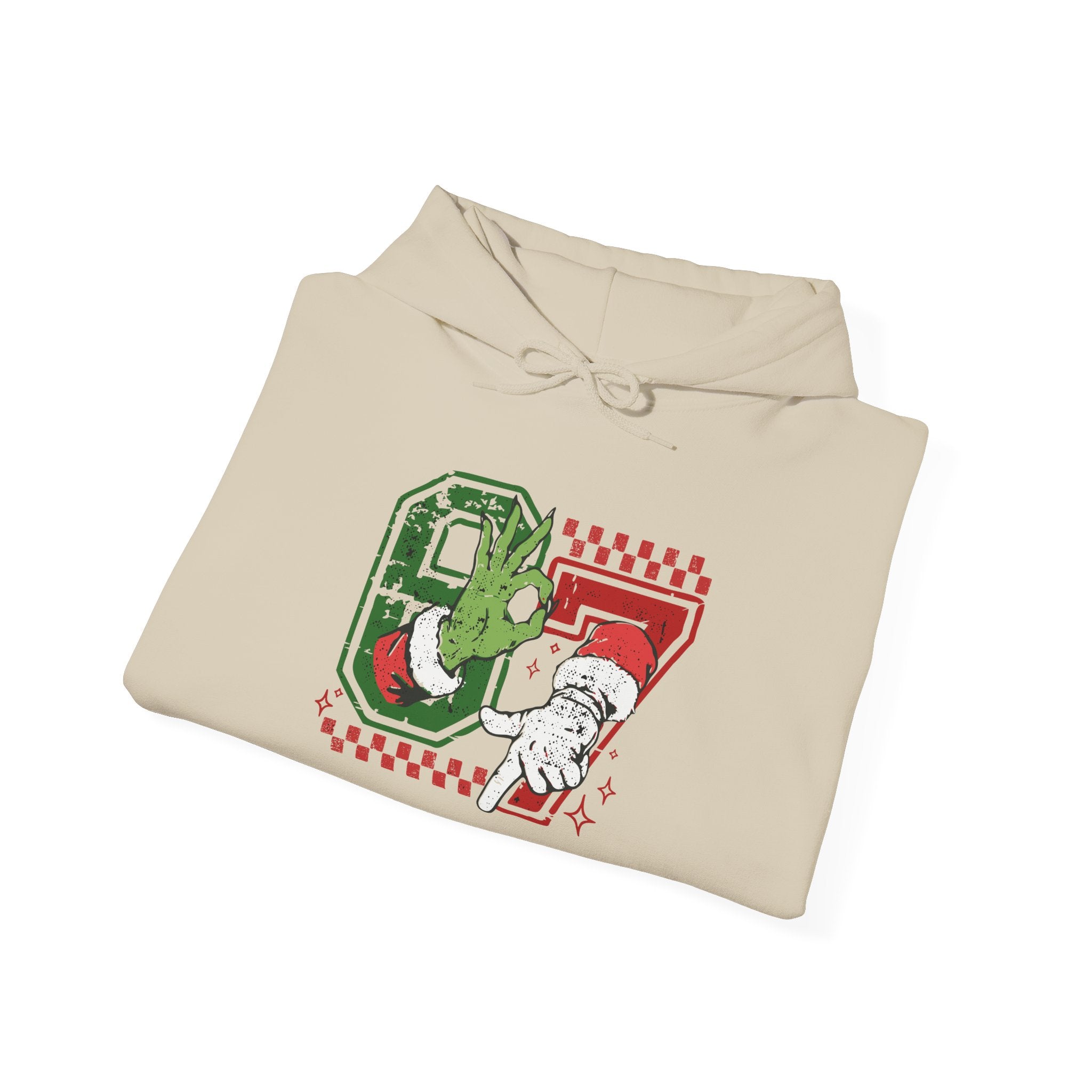 Christmas Racing Santa Hoodie - Retro 97 Holiday Graphic Sweatshirt